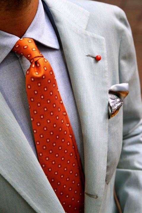cravate orange