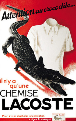 Polo homme lacoste pub 1933