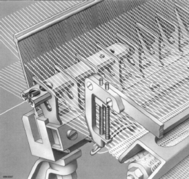 metier à tisser à navette selvedge